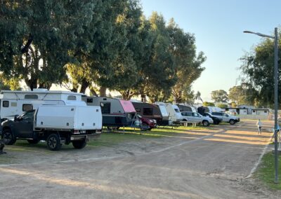 powered sites area inside Esperance Pink Lake Holiday Park