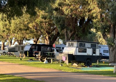 Parking are inside Esperance Pink Lake Holiday Park