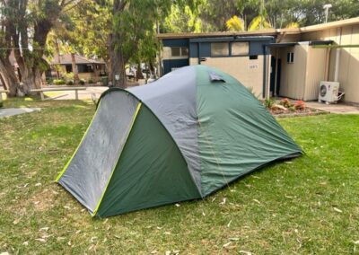 a green tent at Esperance Holiday Park