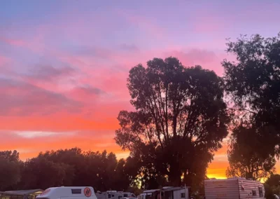 Parking area at Esperance Pink Lake Holiday Park